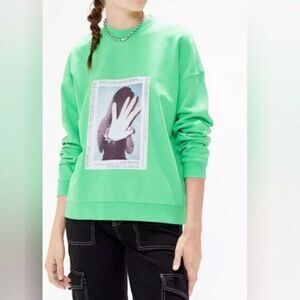 NWT ZGY Denim Women’s Green Graphic Oversized Sweatshirt- Size Medium